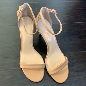 Nude, strappy heels